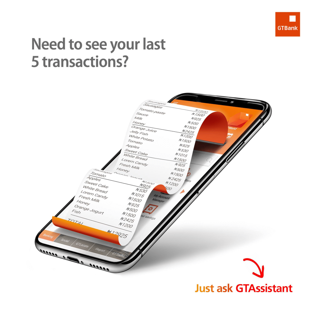 How to check last 5 transaction on GTBank
